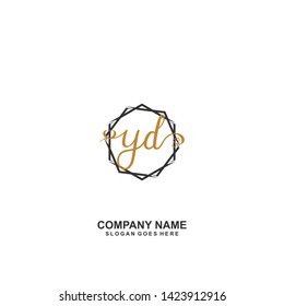 YD Initial handwriting logo vector