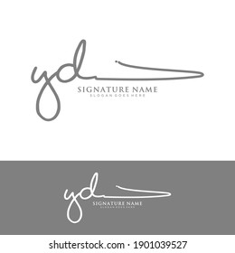 YD Initial letter handwriting and signature logo.