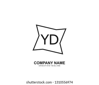 YD initial logo template vector 