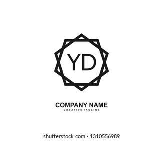 YD initial logo template vector 