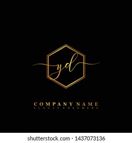 YD Initial luxury handwriting logo vector