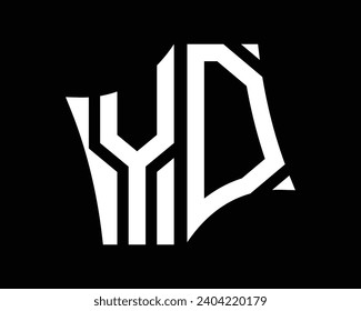 YD letter logo design vector art