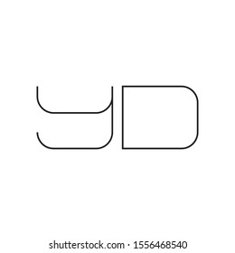 YD letter logo template vector icon design