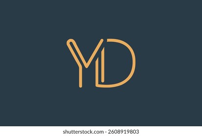 YD Minimalistic Line Art Logo Design with Abstract Lettering. Abstract minimalistic logo design featuring a sleek line art style.