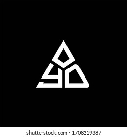 YD monogram logo with 3 pieces shape isolated on triangle design template