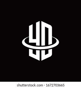 YD monogram logo in a hexagon style and surrounded by a ring