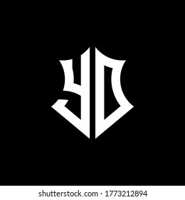 YD monogram logo with a sharp shield style design template