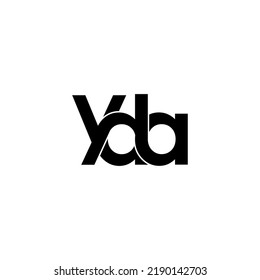 yda letter original monogram logo design