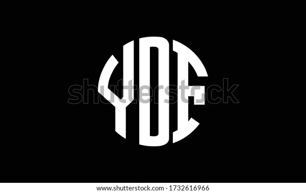 Ydf Circle Emblem Abstract Monogram Letter Stock Vector Royalty Free Shutterstock