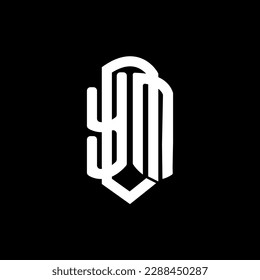 Diseño creativo del logotipo de la letra YDM con gráfico vectorial, logotipo YDM simple y moderno.