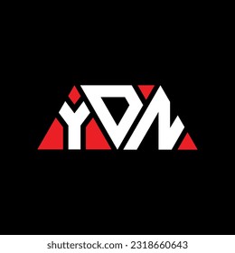 YDN triangle letter logo design with triangle shape. YDN triangle logo design monogram. YDN triangle vector logo template with red color. YDN triangular Simple, Elegant, and Luxurious Logo