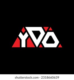 YDO triangle letter logo design with triangle shape. YDO triangle logo design monogram. YDO triangle vector logo template with red color. YDO triangular Simple, Elegant, and Luxurious Logo
