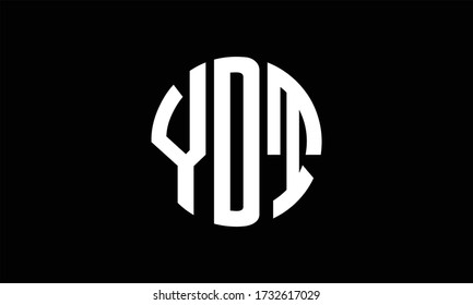 Plantilla de logotipo de marca vectorial de la letra monográfica del círculo de YDT