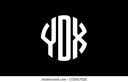 YDX Circle Emblem Abstract Monogram Letter Mark Vector Logo Template