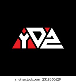 YDZ triangle letter logo design with triangle shape. YDZ triangle logo design monogram. YDZ triangle vector logo template with red color. YDZ triangular Simple, Elegant, and Luxurious Logo