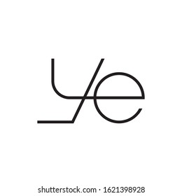 YE initial letter logo template vector icon design