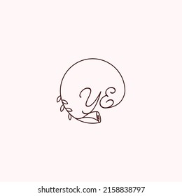 YE letras iniciales del logotipo en un diseño profesional de alta calidad que se imprimirán bien en cualquier medio impreso