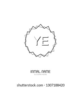 YE Initial logo template vector