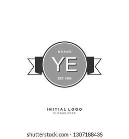 YE Initial logo template vector