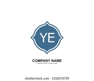 YE initial logo template vector 