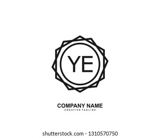 YE initial logo template vector 