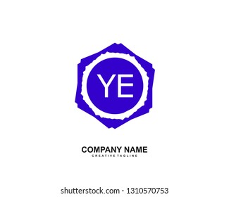YE initial logo template vector 