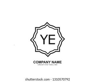 YE initial logo template vector 
