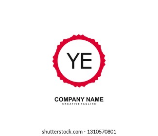 YE initial logo template vector 