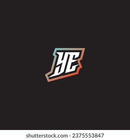 YE letter combination cool logo esport initial and cool color gradattion ideas
