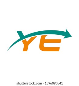 YE letter logo with arrow