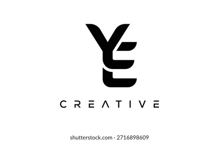YE Letter Monogram Logo for Modern Creative Brand Identity