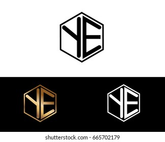 YE letters linked with hexagon shape logo




