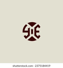 YE line geometric initial logo in high quality professional design that will print well across any print media