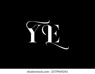 YE Logo Design Template Vector Graphic Branding Element.