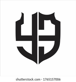 YE-Logo-Schild-Design-Vorlage für Monogramme auf weißem Hintergrund