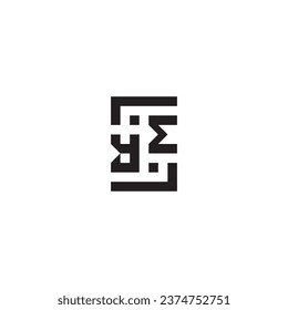 YE square concept retro logo in high quality professional design that will print well across any print media