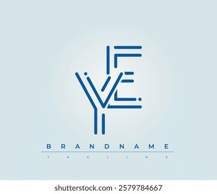 YE Technology Letter Logo Template. This tech letter logo is a graphic mark that uses letters to represent a technology company.