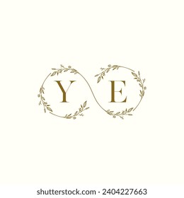 YE wedding infinity in elegant monogram with high quality professional design that will print well