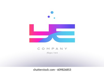 ye y e  creative pink purple blue modern dots creative alphabet gradient company letter logo design vector icon template