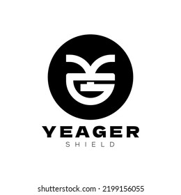 Yeager Initial Monogram logo design vector