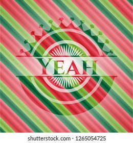 Yeah christmas style emblem.