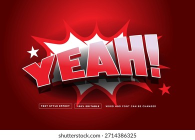 YEAH! Comic Book Pop Art Text Effect Editable Style Template