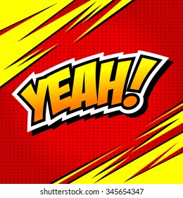 Yeah! Comic Speech Bubble, Cartoon