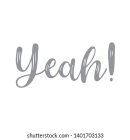 yeah greeting in calligraphy style