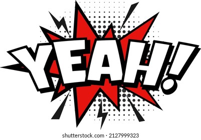Yeah scream illustrated comic magazine, pop art. Vector magazine superhero cover, bubble book with text illustration