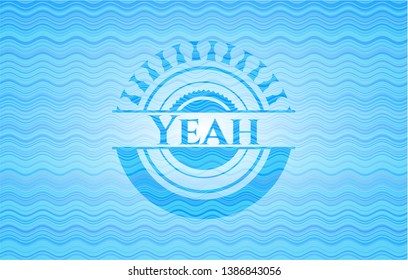 Yeah water wavec oncept emblem. Vector Illustration. Detailed.