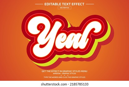 Yeal 3D editable text effect template