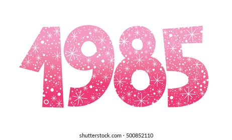 year 1985 decorative celebratory number 