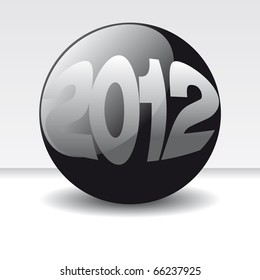 Year 2012 ball. New years vector