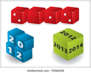 Year 2012 on dices various models